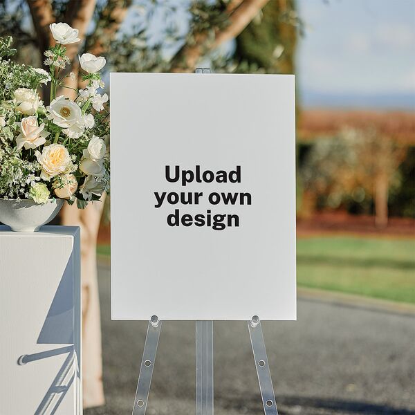 Upload Your Own Design Portrait Photo Standard Welcome Sign Medium Pure White Standard Indoor Foam Core M Welcome