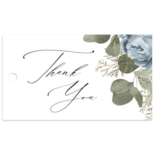 Romantic Roses Favor Gift Tags Pastel Blue Signature