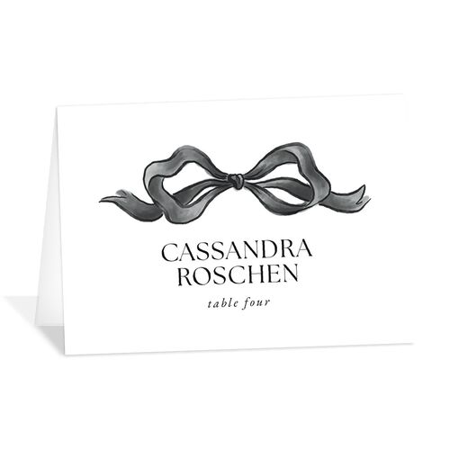 Vintage Bow Place Cards Licorice Signature