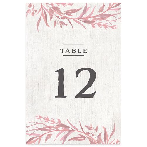 Natural Laurel Table Numbers Candy Pink Signature