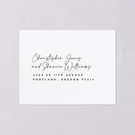 Modern Vow All-in-One Wedding Invitations Charcoal Signature Light Both Recipient and Return Addresses No