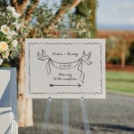 Vintage Lovebird Banner Standard Direction Sign Medium Linen Standard Indoor Foam Core M Direction
