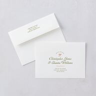 Whimsical Drawn Flowers Wedding Invitation Envelopes White Thyme Both Recipient and Return Addresses Standard Signature