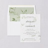 Pressed Leaves Rehearsal Dinner Invitations Thyme Signature Blank Standard