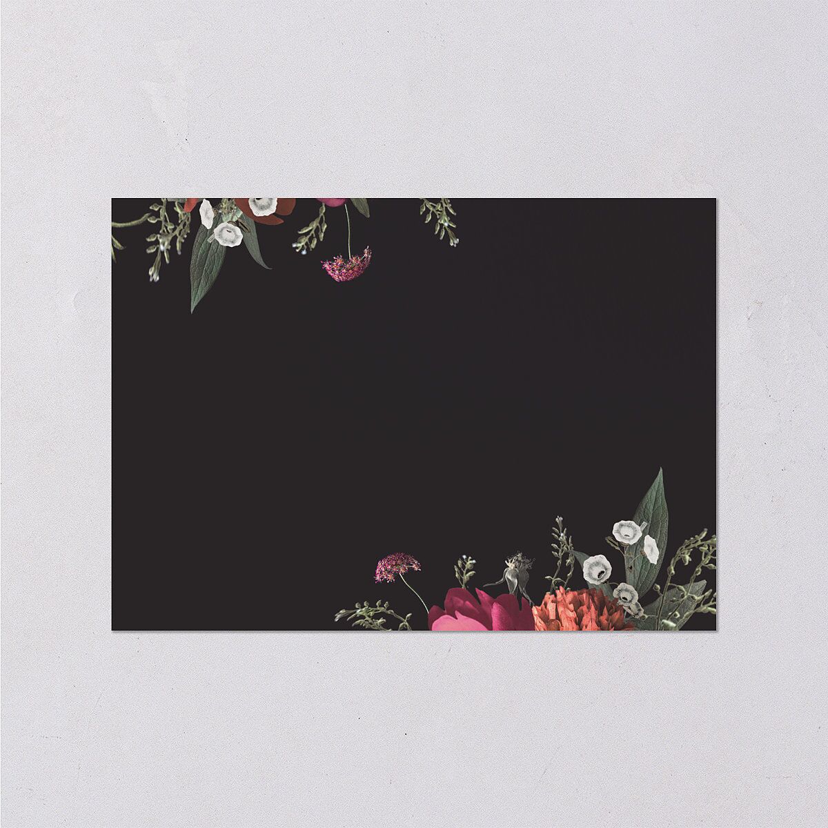 Blooming Botanical Wedding Response Cards Midnight Signature Standard