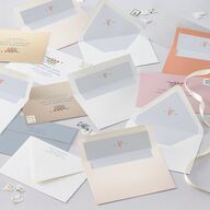Fairytale Wildflower Crest Wedding Invitations Pure White Signature Blank No Rounded