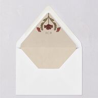 Vintage Nouveau Floral Euro Envelope Liners Merlot Luxe
