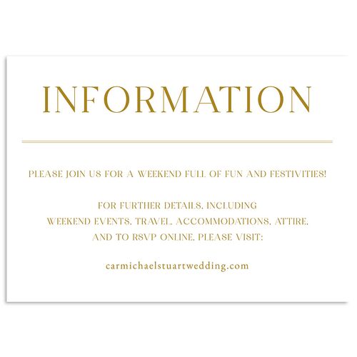 Classically Elegant Wedding Enclosure Cards Marigold Signature Standard