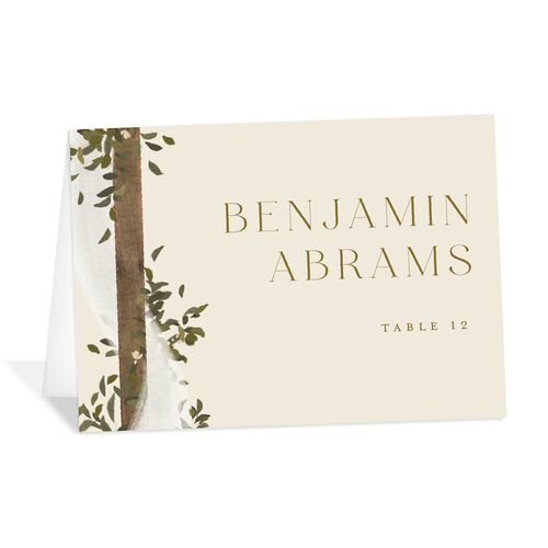 Graceful Chuppah Place Cards Driftwood Signature