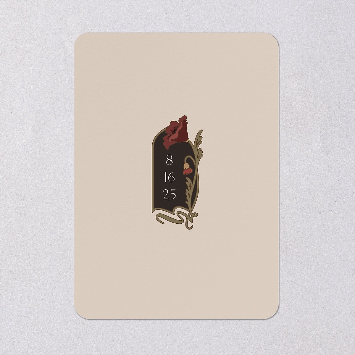 Vintage Nouveau Floral Wedding Invitations Merlot Signature Blank No Rounded