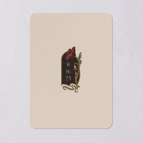 Vintage Nouveau Floral Wedding Invitations Merlot Signature Blank No Rounded