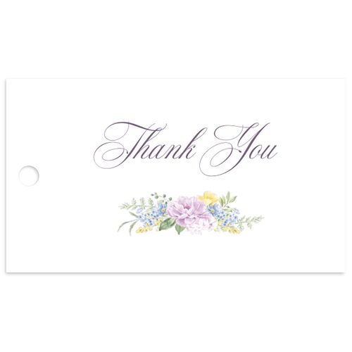 Glamorous Regency Garden Favor Gift Tags by Bridgerton Purple Haze Signature