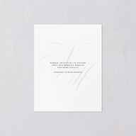 Elegant Monogram Save the Date Petite Cards Pure White Signature smooth Blank No Standard