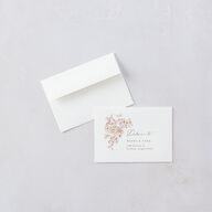 Luxury Floral Foil Wedding Response Cards Gold Desert Rose Signature Standard