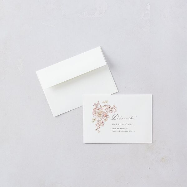 Luxury Floral Foil Wedding Response Cards Gold Desert Rose Signature Standard