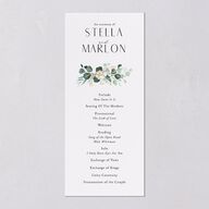 Timeless Hoop Wedding Programs Gold Pure White Signature