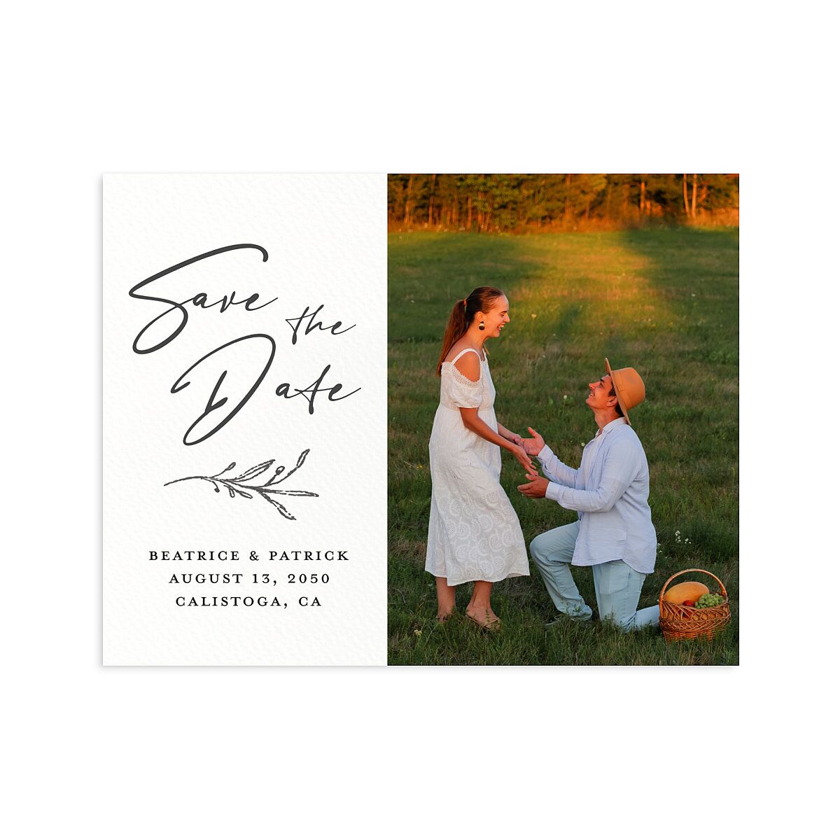 Romantic Setting Save the Date Petite Cards