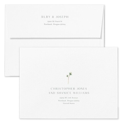 Dainty Monogram Wedding Invitation Envelopes Kraft Moon Rock Return Address Standard Signature