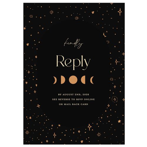 Celestial Galaxy Wedding Response Cards Midnight Signature Standard