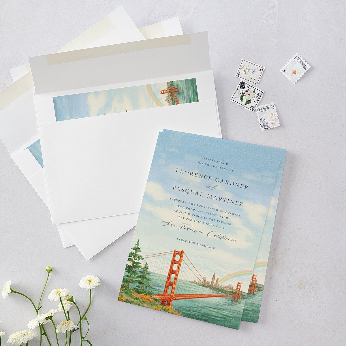 Scenic San Francisco Wedding Invitations — view 4