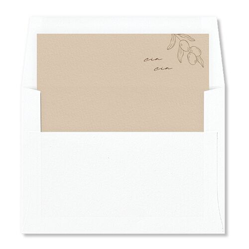 Elegant Italian Olive Branches Envelope Liners Rust Standard