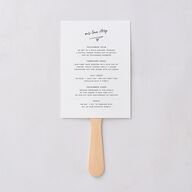 Sunny Day Modern Script Fan Programs Pure White Signature Standard