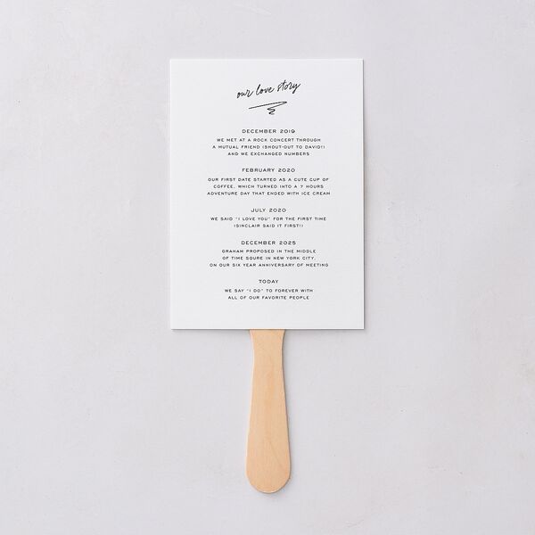 Sunny Day Modern Script Fan Programs Pure White Signature Standard