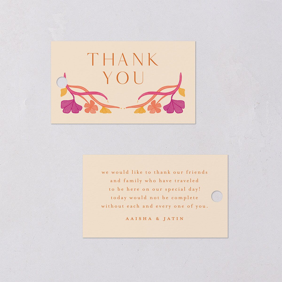 Indian Majestic Legacy Elephants Favor Gift Tags Mulberry Signature