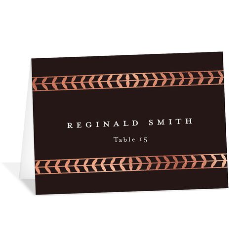 Medieval Elegance Place Cards Rose Gold Regency Pearlescent