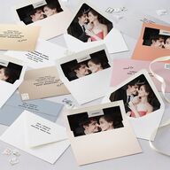Modern Writing Save the Date Cards Snow Signature smooth Blank No Standard