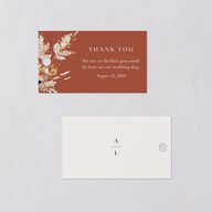 Dried Blooms Favor Gift Tags Gold Copper Signature