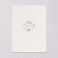 Ornate Regency Save the Date Cards Gold Bisque Signature smooth Blank No Standard