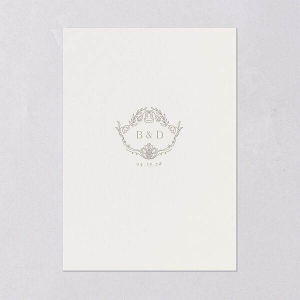 Ornate Regency Save the Date Cards Gold Bisque Signature smooth Blank No Standard