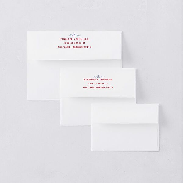 Cinematic Thank You Card Envelopes Lily White Both Recipient and Return Addresses Signature Standard