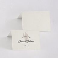 Hitched in Texas Place Cards Charcoal Signature