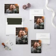 Greenery Laurel Save the Date Postcards Champagne