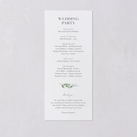 Greenery Laurel Foil Wedding Programs Pure White Gold Signature