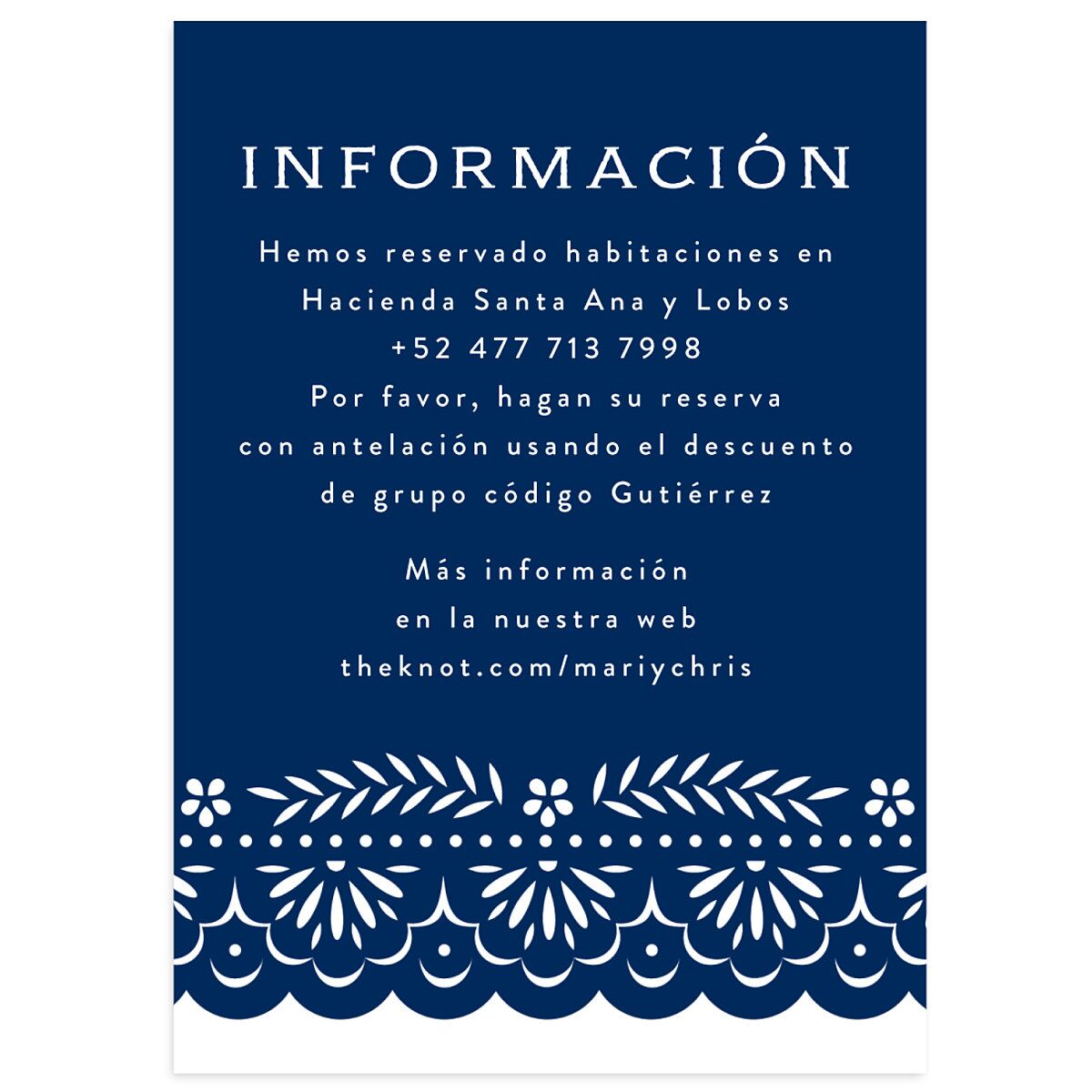 Papel Picado Wedding Enclosure Cards