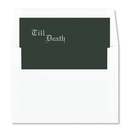 Minimalist Gothic Photo Envelope Liners Dark Green Standard