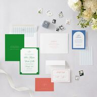 Elegant Eclectic Wedding Invitations Jewel Green Signature Blank No Standard