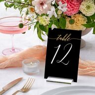 We Do Foil Table Numbers Gold Midnight Signature