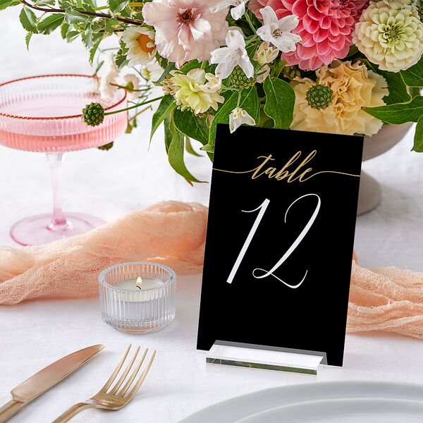 We Do Foil Table Numbers Gold Midnight Signature