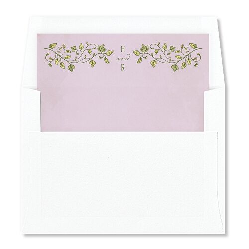 Vintage Fantasy Vines Envelope Liners Amethyst Standard