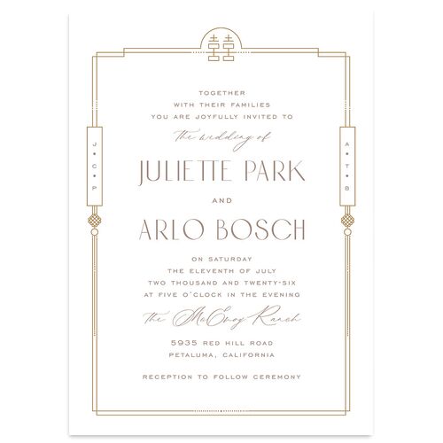 Eternal Devotion Wedding Invitations Fawn Signature Blank No Standard