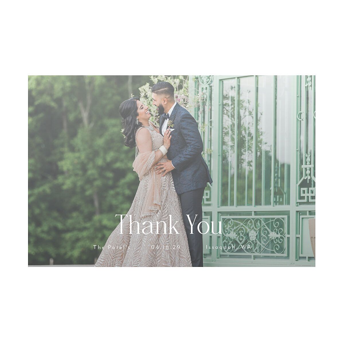 Rustic Nouveau Thank You Postcards
