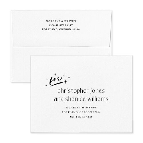 Til Death Do We Disco Thank You Card Envelopes Licorice White Both Recipient and Return Addresses Signature Standard