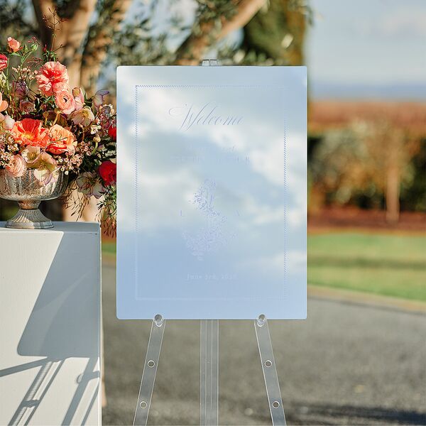 Coastal Oysters and Anchors Mirrored Acrylic Welcome Sign Medium Sea Blue Mirrored Acrylic M Welcome Standard