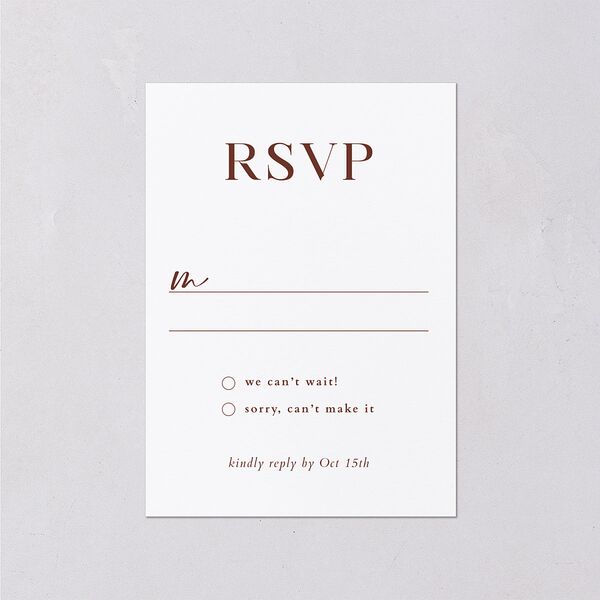 Foundation Wedding Response Cards Chestnut Signature Standard