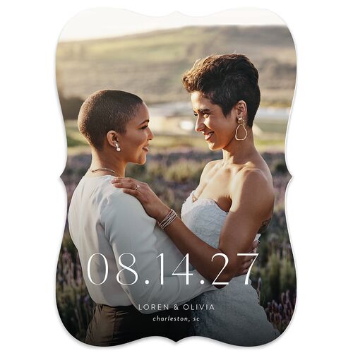 Sweet Sunflowers Save the Date Cards Marigold Signature smooth Blank No Bracket