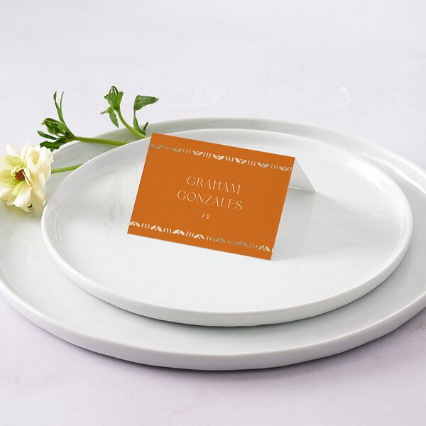 Hacienda Elegante Place Cards Gold Cinnamon Signature